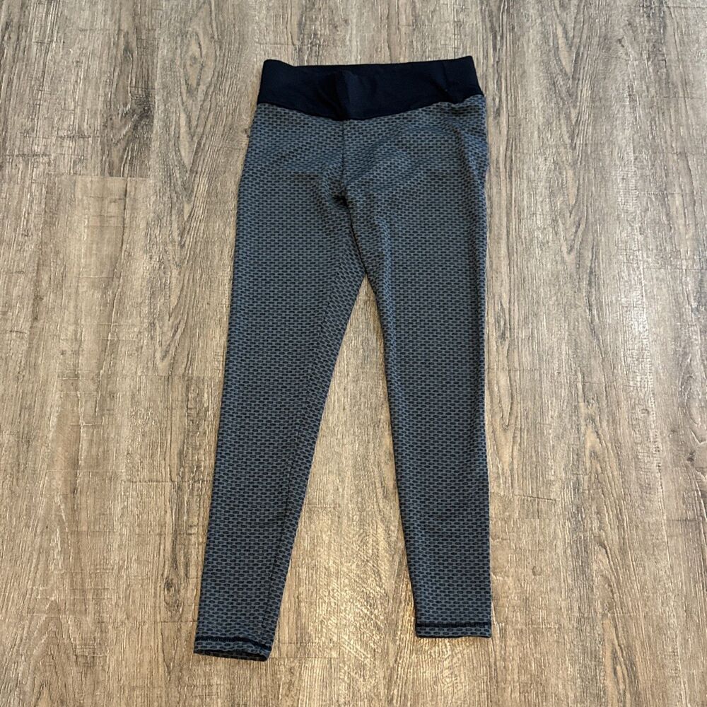 Unbranded Ruched Butt Legging Pants ~Sz L ~ Gray ~ Mid Rise ~ 27.5" Inseam